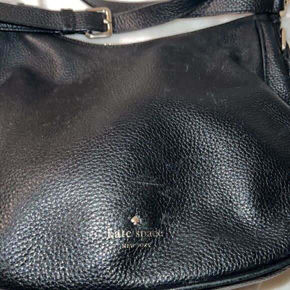 Kate Spade Black Leather Shoulder and Crossbody Purse Top Zip Closure - Picture 2 of 13